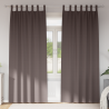 Cortinas opacas 2 pcs Castanho escuro 225 x 140 cm Poliéster 1