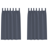 Cortinas opacas 2 pcs Antracita 175 x 140 cm Poliéster 2