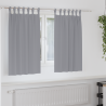 Cortinas opacas 2 pcs Cinzento-claro 140 x 140 cm Poliéster 1