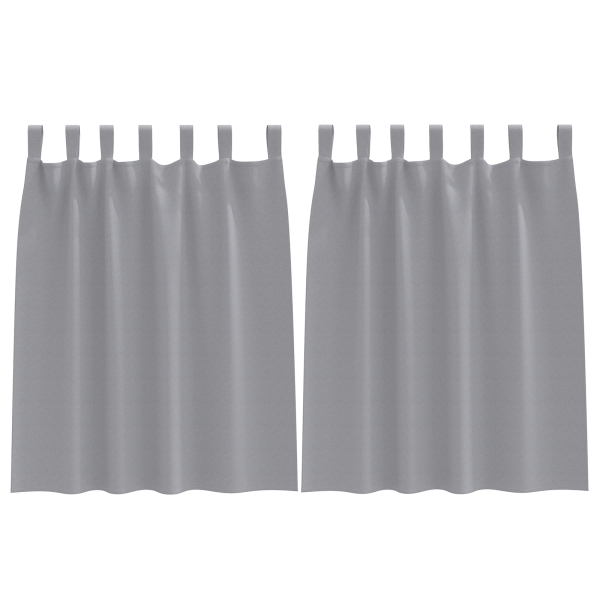 Cortinas opacas 2 pcs Gris claro 140 x 140 cm Poliéster M 2