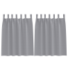 Cortinas opacas 2 pcs Gris claro 140 x 140 cm Poliéster 2