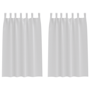 Cortinas opacas 2 pcs Gris pálido 175 x 140 cm Poliéster H