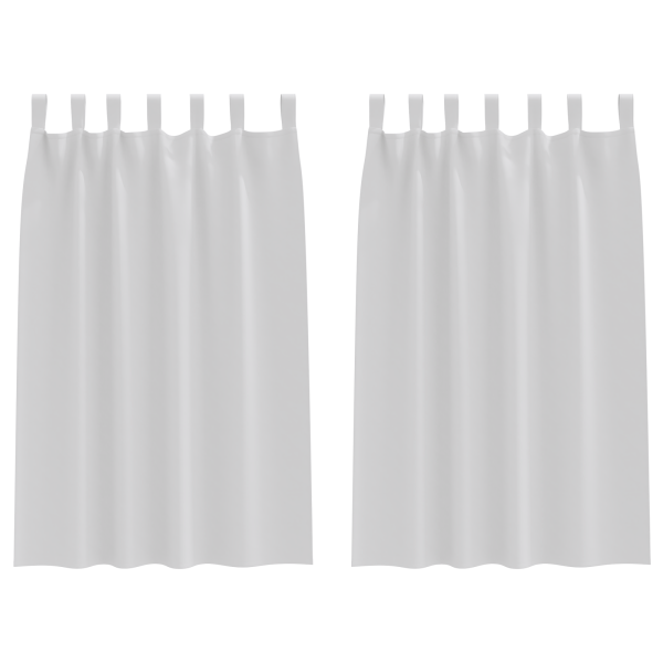 Cortinas opacas 2 pcs Gris pálido 175 x 140 cm Poliéster M 2