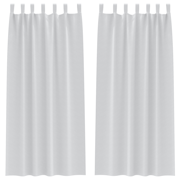 Cortinas opacas 2 pcs Gris pálido 225 x 140 cm Poliéster M 2