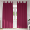 Cortinas opacas 2 pcs Rojo vino tinto 225 x 140 cm Poliéster 1
