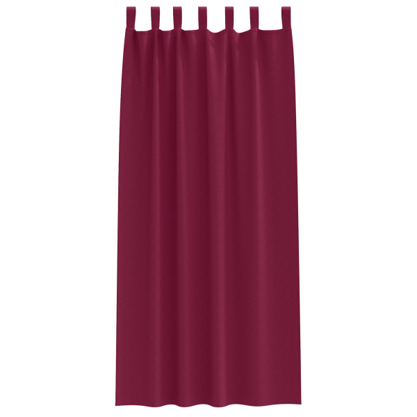Cortinas opacas 2 pcs vermelho tinto 225 x 140 cm Poliéster M 3