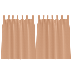 Cortinas opacas 2 pcs Marrón claro 140 x 140 cm Poliéster H