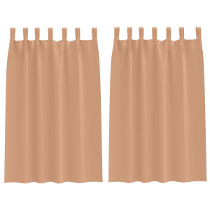 Cortinas opacas 2 pcs Marrón claro 175 x 140 cm Poliéster H