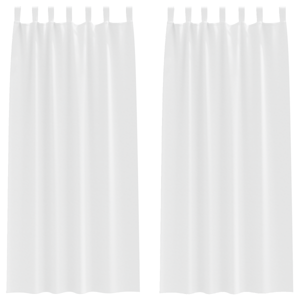 Cortinas opacas 2 pcs Blanco puro 245 x 140 cm Poliéster M 2