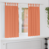 Cortinas opacas 2 pcs Terracota 175 x 140 cm Poliéster 1