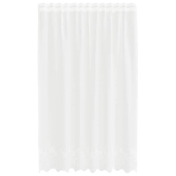 Cortina de Renda com cortinas Branco 150 x 180 cm Poliéster M 2