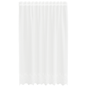 Cortina de Encaje con cortinas Blanco 150 x 200 cm Poliéster H