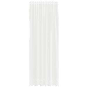 Cortina de Encaje con cortinas Floral Blanco 150 x 280 cm Poliéster H