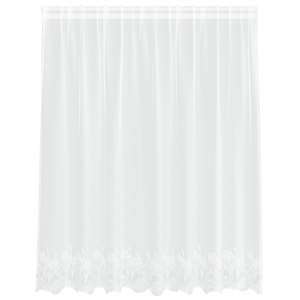 Cortina de Renda com cortinas Floral Branco 200 x 160 cm Poliéster H