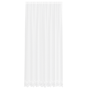 Cortina de Encaje con cortinas Floral Blanco 200 x 260 cm Poliéster H