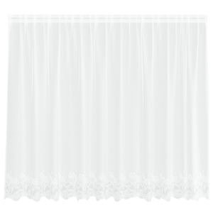 Cortina de Renda com cortinas Branco 300 x 160 cm Poliéster H