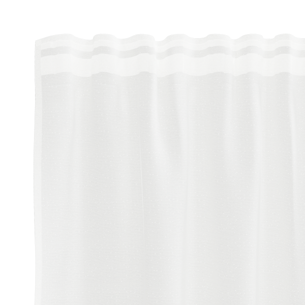 Cortina de Renda com cortinas Floral Branco 300 x 260 cm Poliéster M 3