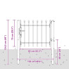 Portão de Cerca Cinzeto 100 x 75 cm Aço com Revestimento em Pó 5