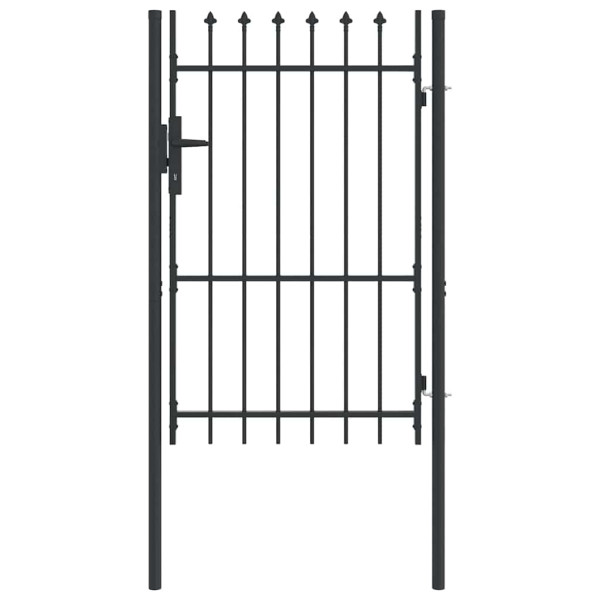 Puerta de cerca Gris 100 x 150 cm Acero Recubierto de Polvo M 2