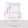 Portão de Cerca Cinzeto 100 x 150 cm Aço com Revestimento em Pó 5