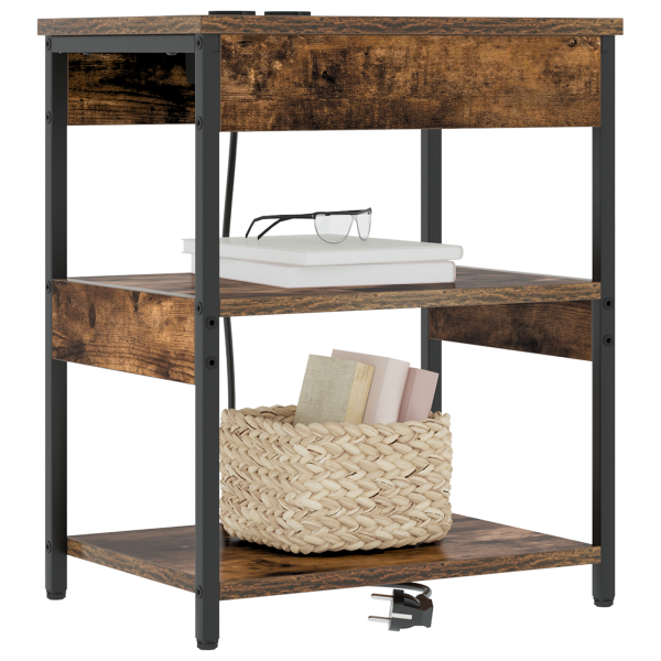 Cajoneras de Noche 2 pcs Roble ahumado 41 x 31 x 51 cm M 3