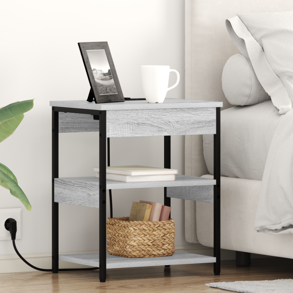 Cajoneras de Noche 2 pcs Gris sonoma 41 x 31 x 51 cm D