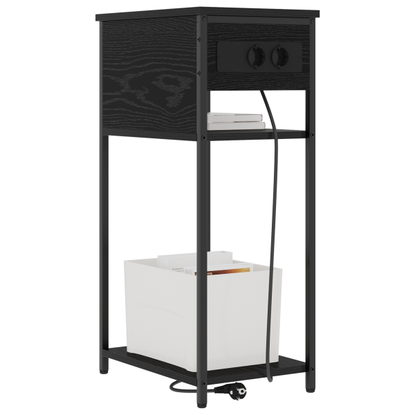 Armario de Noche Roble negro 28.1 x 40.9 x 75 cm M 3