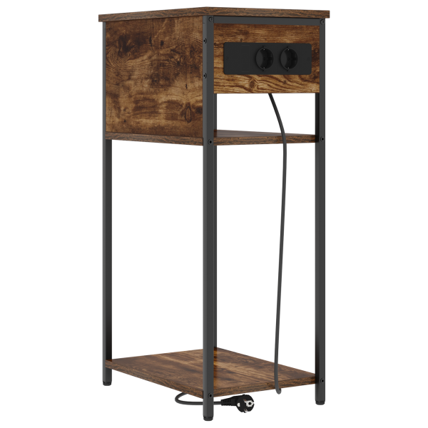 Armário de Cabeceira Carvalho fumado 28.1 x 40.9 x 75 cm M 2