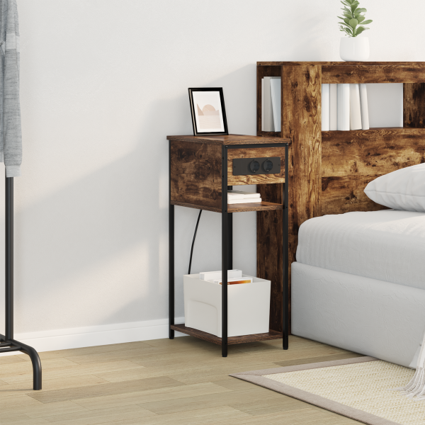 Armario de Noche Roble ahumado 28.1 x 40.9 x 75 cm M 4