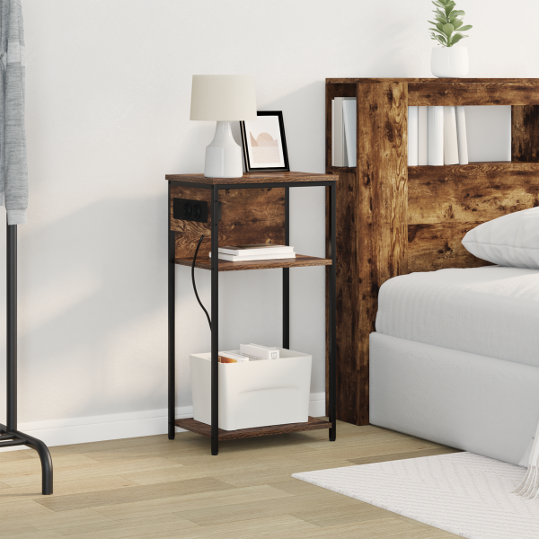 Armario de Noche Roble ahumado 28.1 x 40.9 x 75 cm M 5