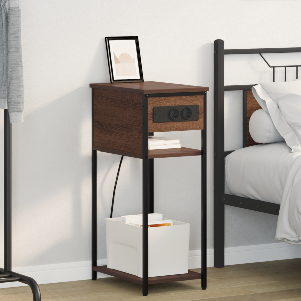 Armario de Noche Marrón roble 41 x 28 x 76 cm D