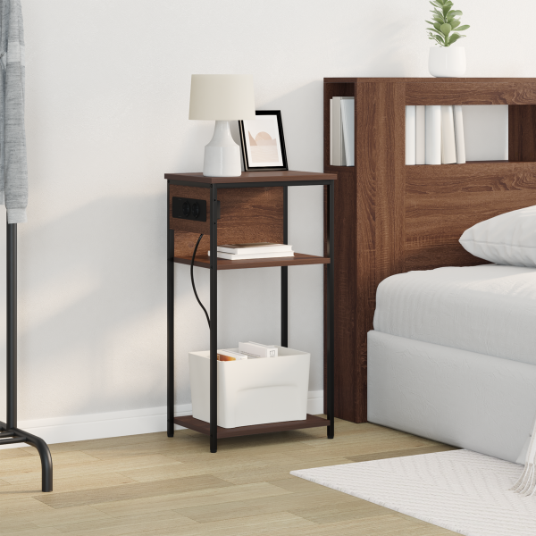 Armario de Noche Marrón roble 41 x 28 x 76 cm M 5