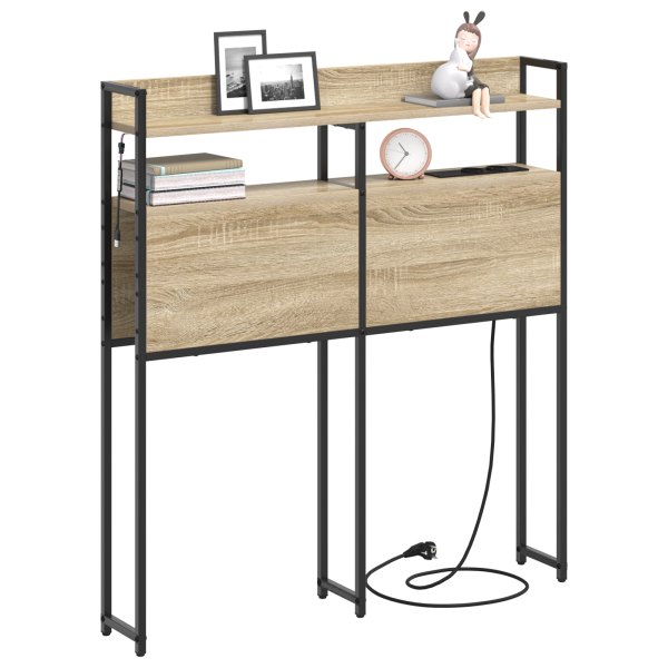 Cabecera de almacenamiento Roble Sonoma 75 cm M 3