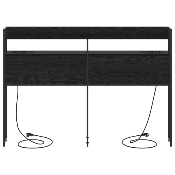 Cabeceira de armazenamento Carvalho preto 135 cm M 5