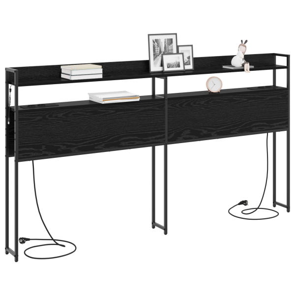 Cabecera de almacenamiento Roble negro 180 cm M 3