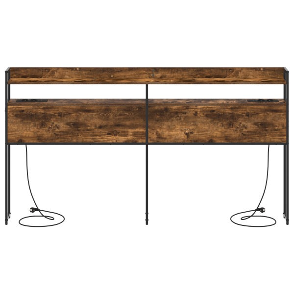 Cabecera de almacenamiento Roble ahumado 180 cm M 5