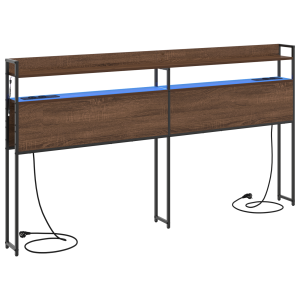 Cabeceira de armazenamento Carvalho castanho 180 cm H