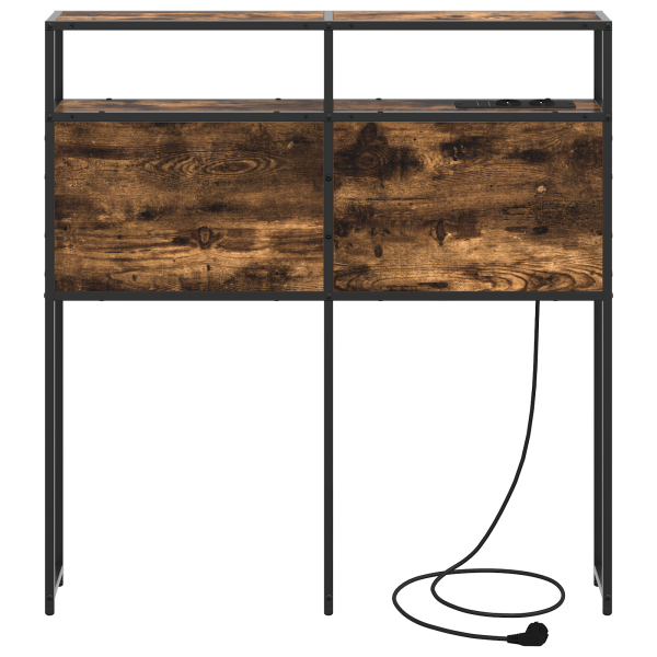 Cabecera de almacenamiento Roble ahumado 75 cm M 4