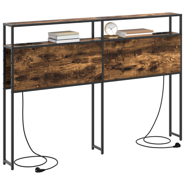 Cabecera de almacenamiento Roble ahumado 150 cm M 3