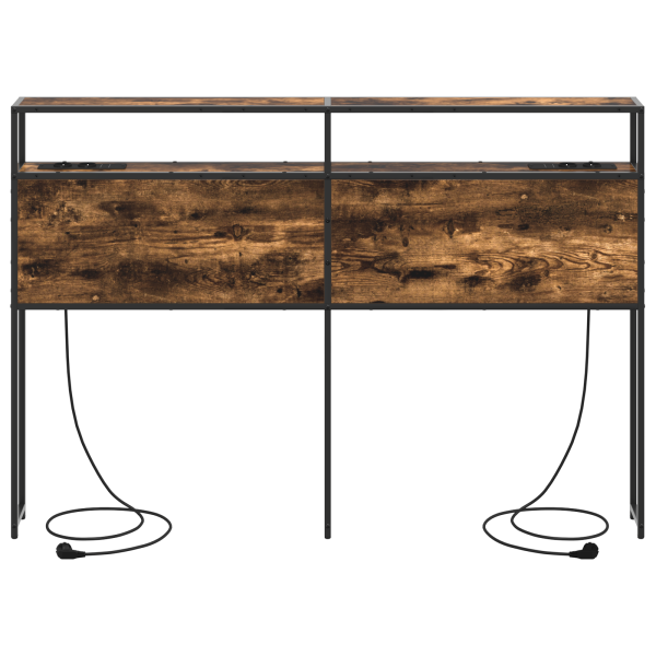 Cabecera de almacenamiento Roble ahumado 150 cm M 4