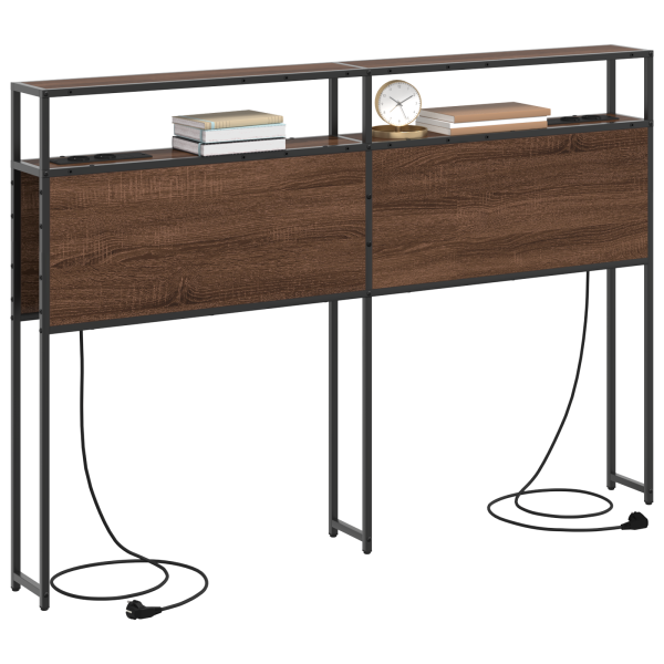 Cabecera de almacenamiento Marrón roble 150 cm M 3