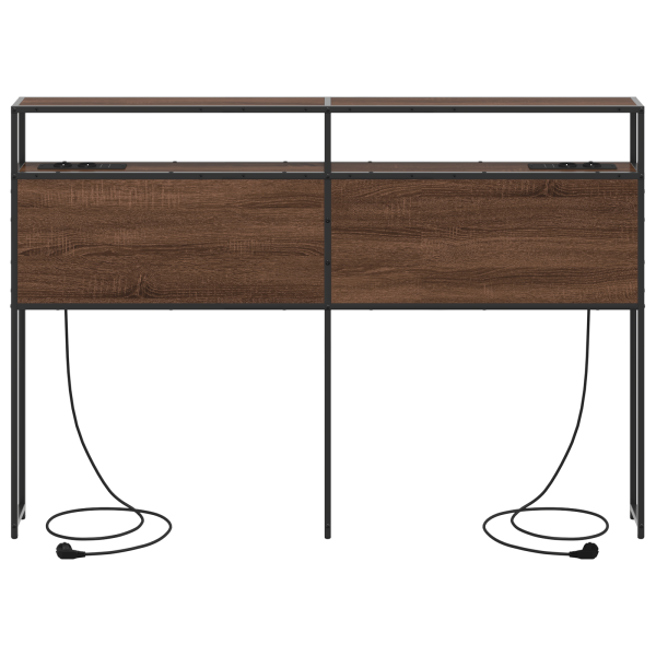 Cabeceira de armazenamento Carvalho castanho 150 cm M 4