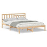 Estructura de cama Marrón 160 x 200 cm Madera de pino sólido 4