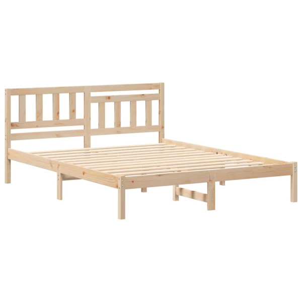Estructura de cama Marrón 140 x 200 cm Madera de pino sólido M 2