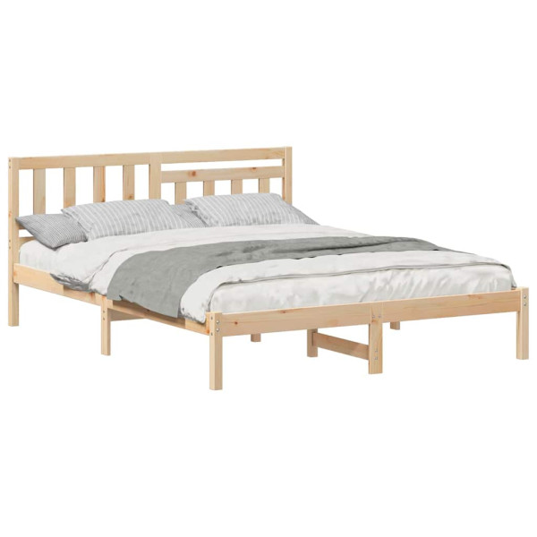 Estructura de cama Marrón 140 x 200 cm Madera de pino sólido M 3