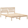 Estructura de cama Marrón 120 x 200 cm Madera de pino sólido 2