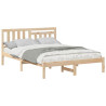 Estructura de cama Marrón 120 x 200 cm Madera de pino sólido 3