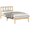 Estructura de cama Marrón 90 x 200 cm Madera de pino sólido 3