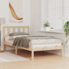 Estructura de cama Marrón 90 x 200 cm Madera de pino sólido 5