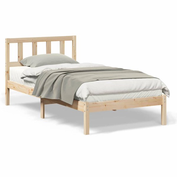 Estructura de cama Marrón 100 x 200 cm Madera de pino sólido M 4